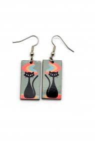 Boomerang Cat Earrings